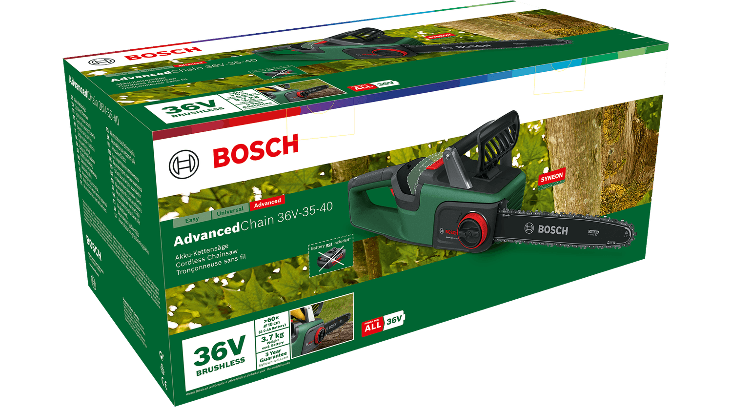 BOSCH Home Garden AdvancedChain 36V3540 AkkuKettensäge 36,0 V, ohne Akku