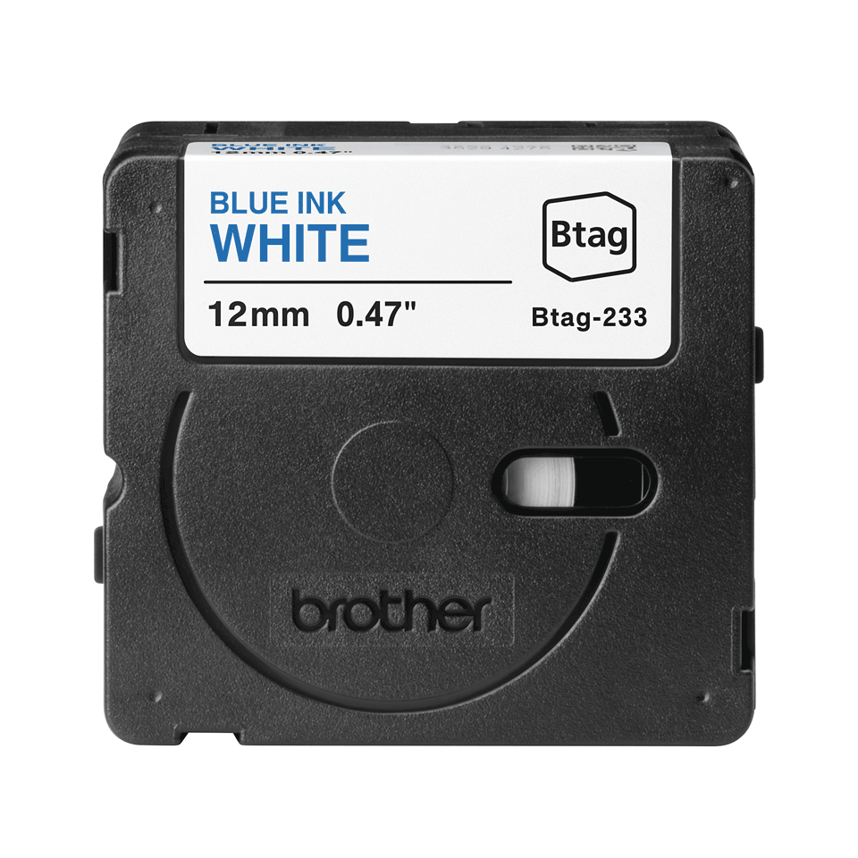 Brother BTAG-233 Blau auf Weiß Rolle (1,2 cm x 4 m)