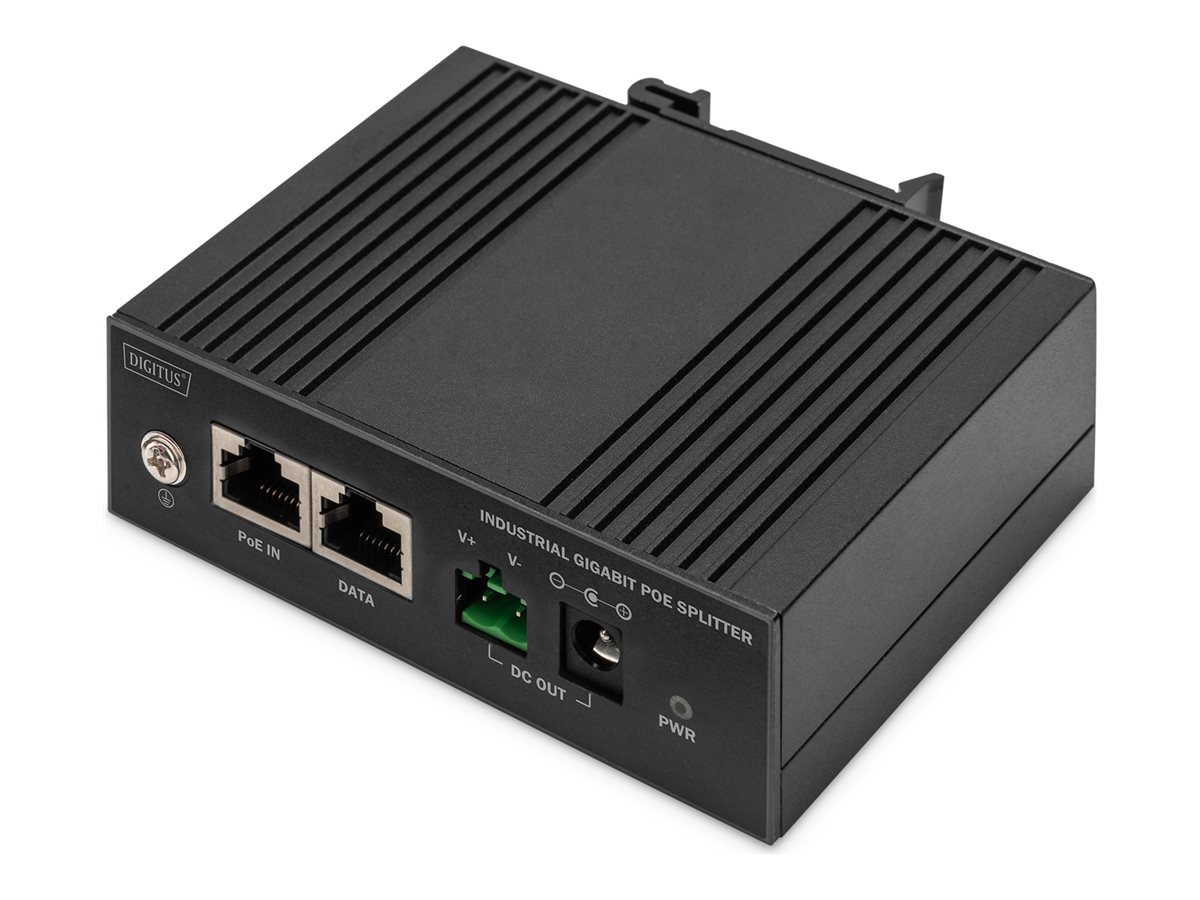 DIGITUS Industrial POE Splitter, DIN Rail, 60 W,IEEE802.3at/af