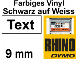 18443 DYMO ID1 9mm SCHWARZ-WEISS