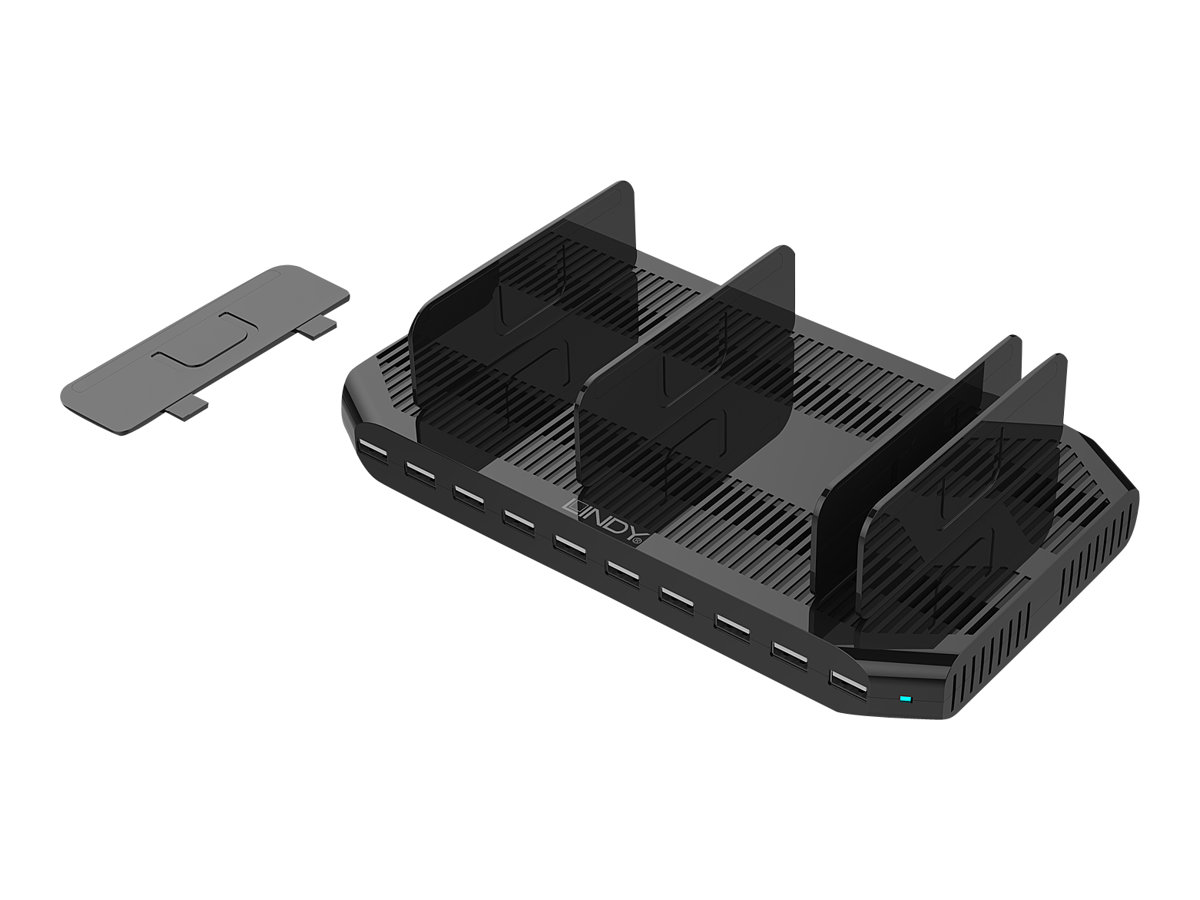LINDY USB-Ladestation fuer 10 Tablets Smartphones