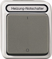 Merten Heizungsnotschalter Aquastar MEG36438029 3-polig mit Licht lichtgrau