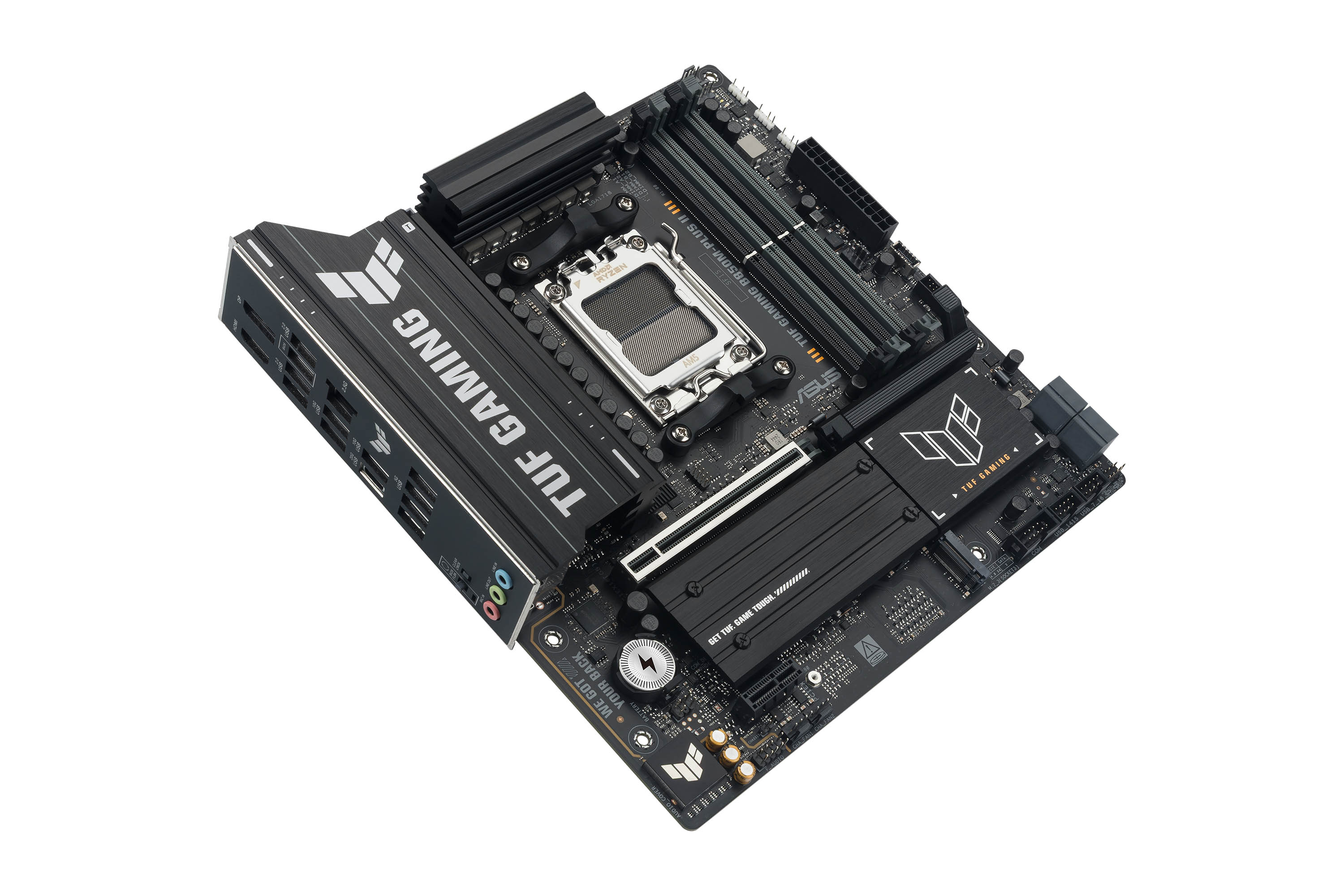 ASUS AMD TUF GAMING B850MPLUS II MicroATX motherboard DDR5 PCIe 50 3xM2 1xHDMI 1xDisplayPort