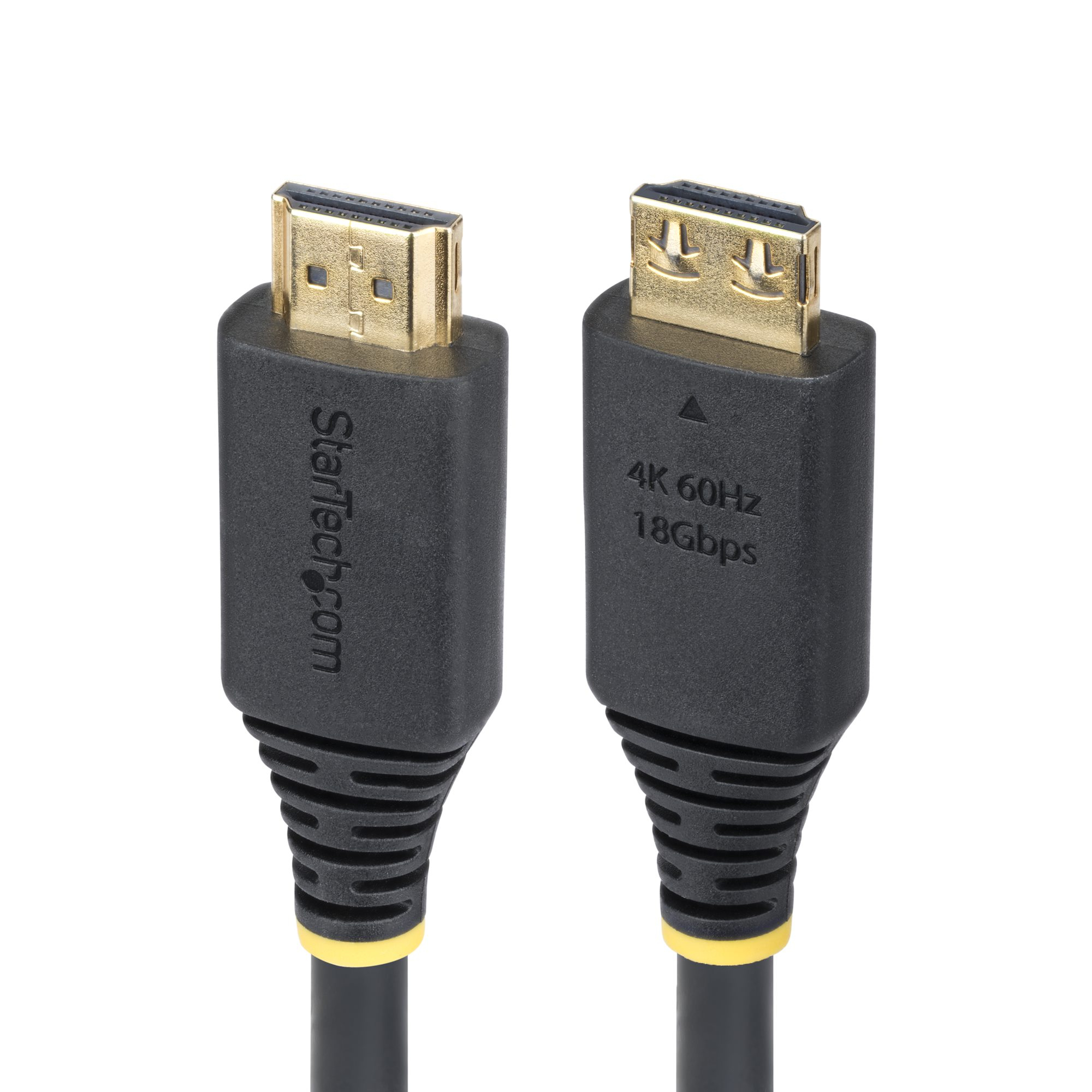 STARTECHCOM 2,4m High Speed HDMI Kabel mit Griffsteckern 4K 60Hz und 1440p 144Hz 18Gbps UHD HDMI 20 ArceArc Kabel mit TPEMantel