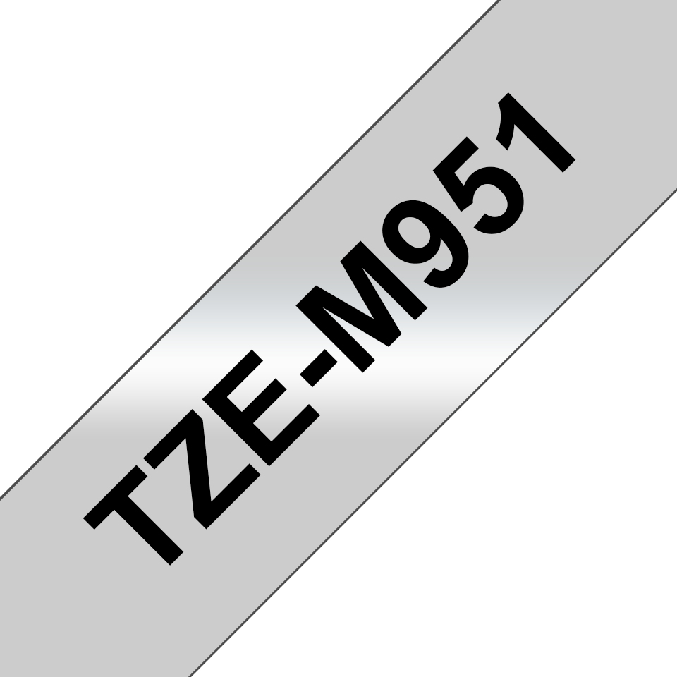 brother Schriftband TZeM951 TZEM951, 24 mm, schwarz auf silber, 1 St