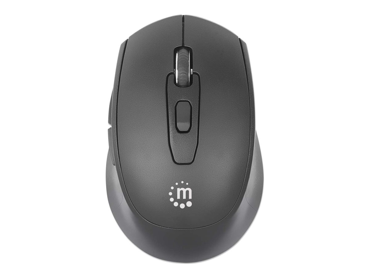 MANHATTAN MW6200 Kabellose USB-Maus USB-A Nanoempfänger sechs Tasten plus Mausrad 800/1200/1600 dpi optisch schwarz MANHATTAN MW6200 Kabellose USB-Maus USB-A Nanoempfänger sechs Tasten plus Mausrad 800/1200/1600 dpi optisch schwarz