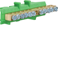 Hager PE-Messingklemme KM11E 11 Klemmstellen Hager PE-Messingklemme KM11E 11 Klemmstellen