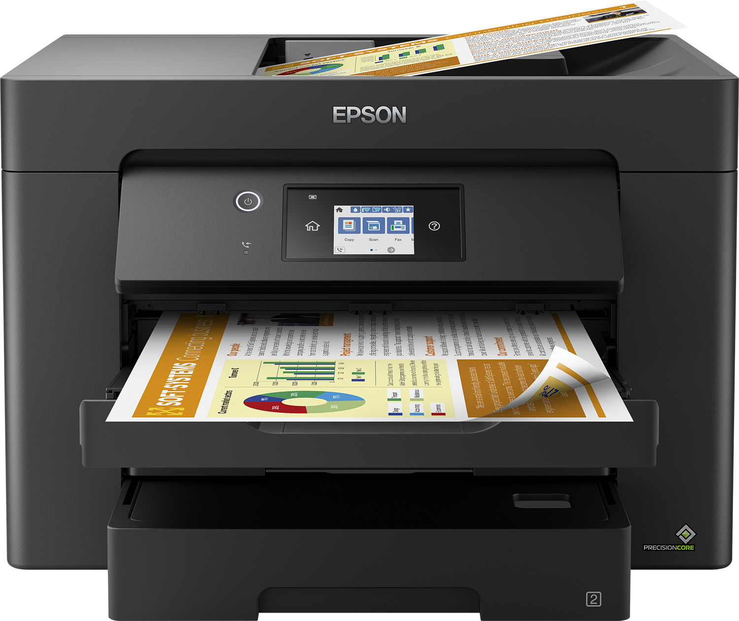 EPSON WorkForce WF7830DTWF 4 in 1 TintenstrahlMultifunktionsdrucker schwarz
