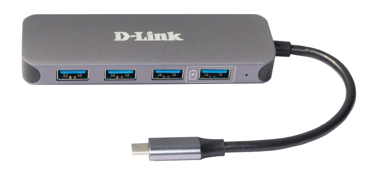 DLINK DUB2340 USBCHub 3x USBA 30 1x USBA 30 Fast Charge 1x USBC PD 30 mit Ladefunktion bis 60W