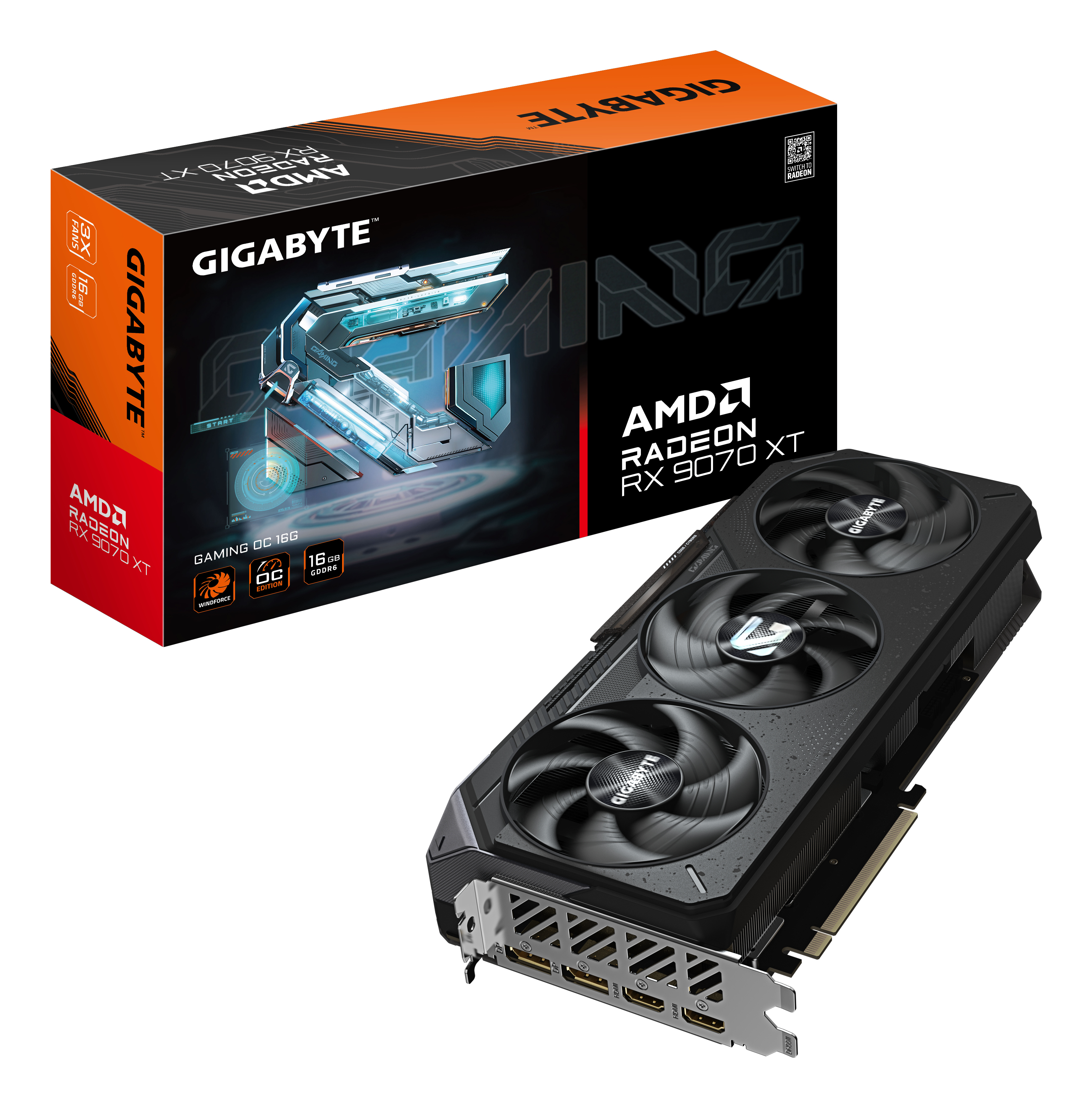 Gigabyte Radeon RX9070 XT Gaming OC 16GB GDDR6 2xHDMI 2xDP