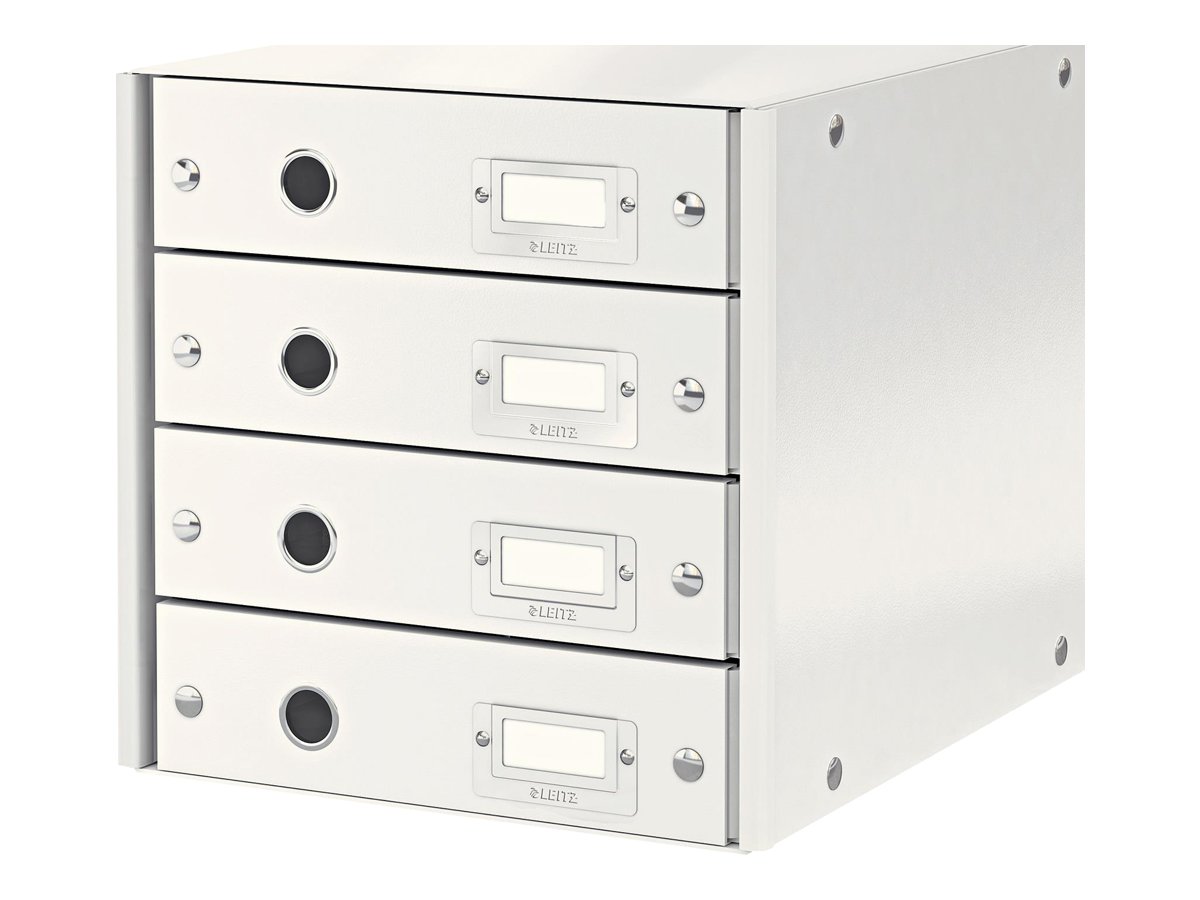 LEITZ Schubladenbox Click & Store  weiss 60490001, DIN A4 mit 4 Schubladen