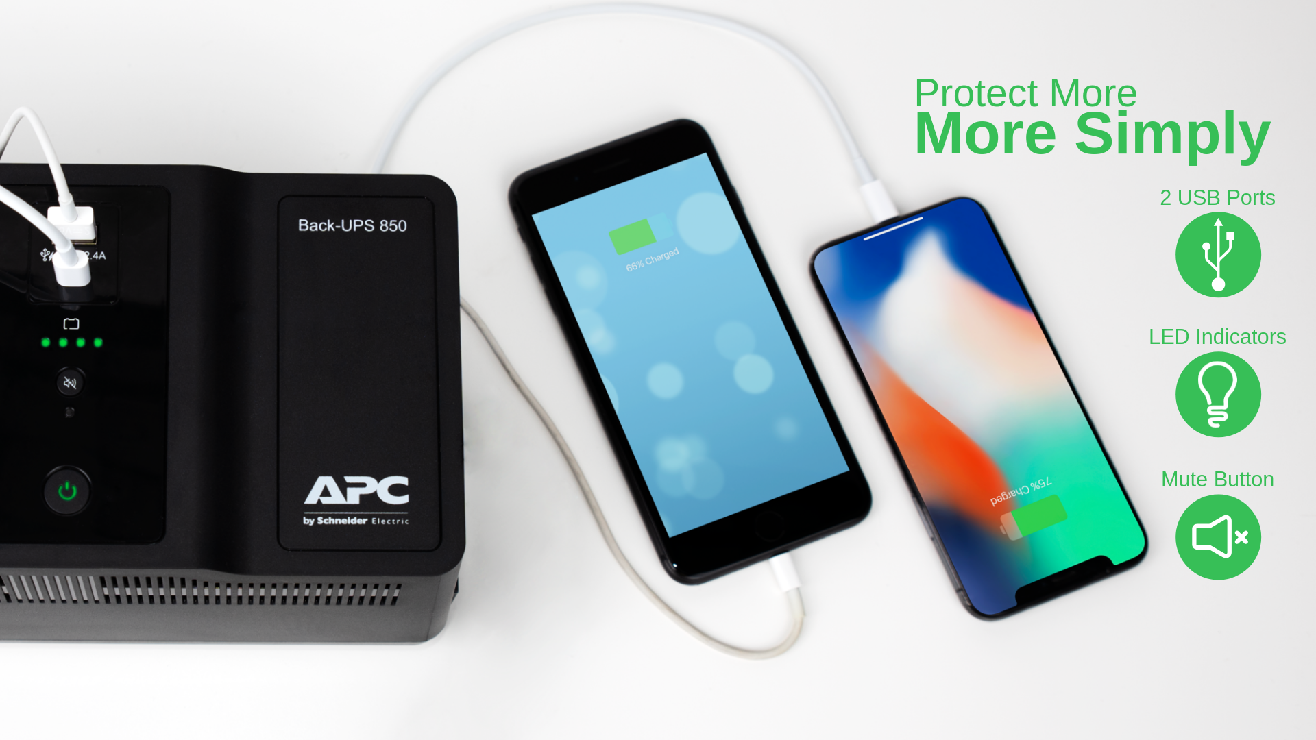APC BackUPS 850VA, 230V, USB TypC und A Ladeanschluss