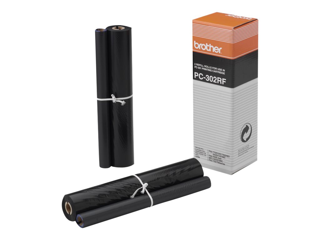 brother PC-302RF schwarz Thermo-Druckfolien, 2 Rollen