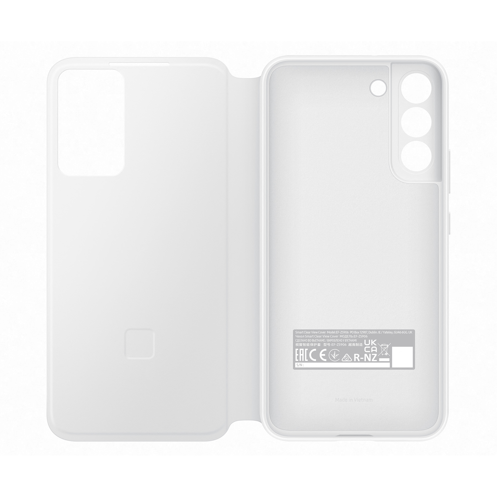 Samsung Clear View Cover für Galaxy S22, White