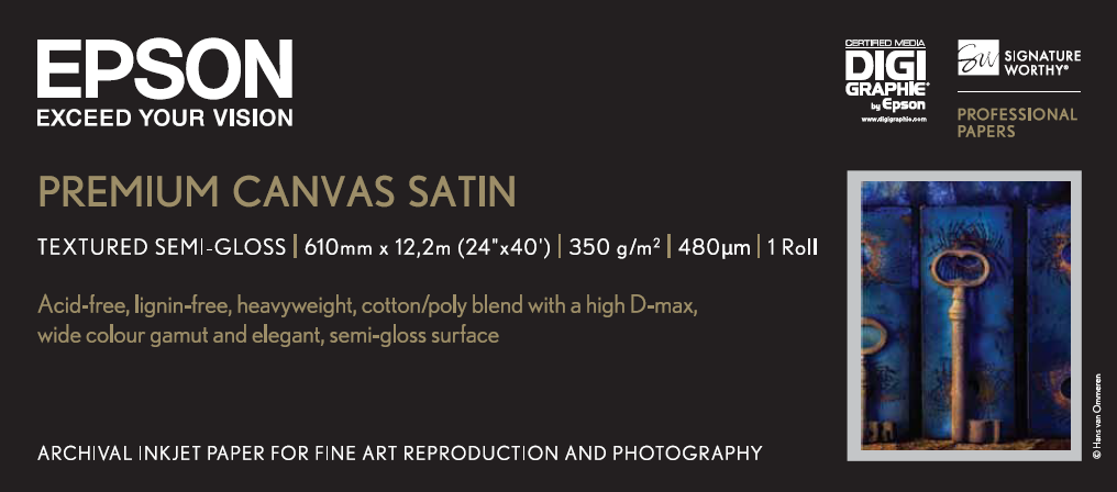 EPSON Premium Canvas Satin 6096cm 24, 122m, 350gm