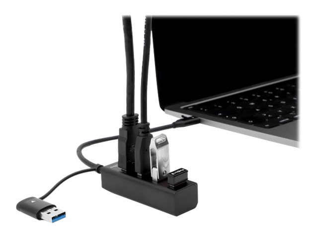 DELOCK 4 Port USB 32 Gen 1 Hub mit USB TypeC oder USB TypA Anschluss