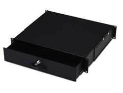 DIGITUS Schublade 2HE 483mm schwarz abschliessbar