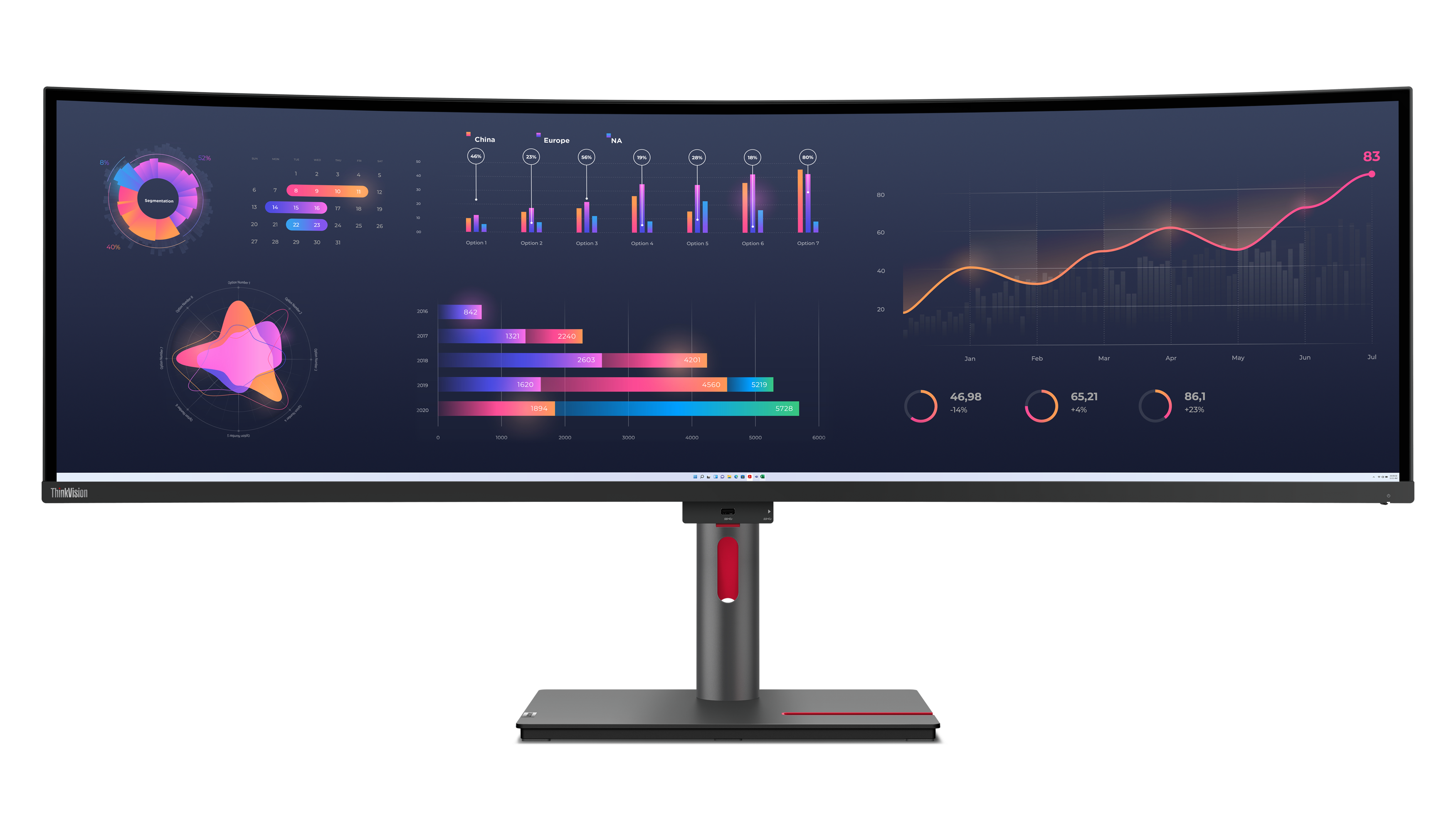 LENOVO ThinkVision P49w30 124,46cm 49Zoll IPS 5120x1440 329 60Hz 350cdm2 4ms 2x HDMI DP 4xUSB 32 G1 USBC 32 G1 USBB 32 G1 TS