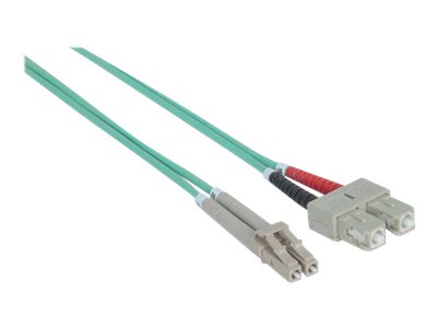 INTELLINET LWL Kabel LC/SC OM3 1m tuerkis 50/125um Duplex Multimode