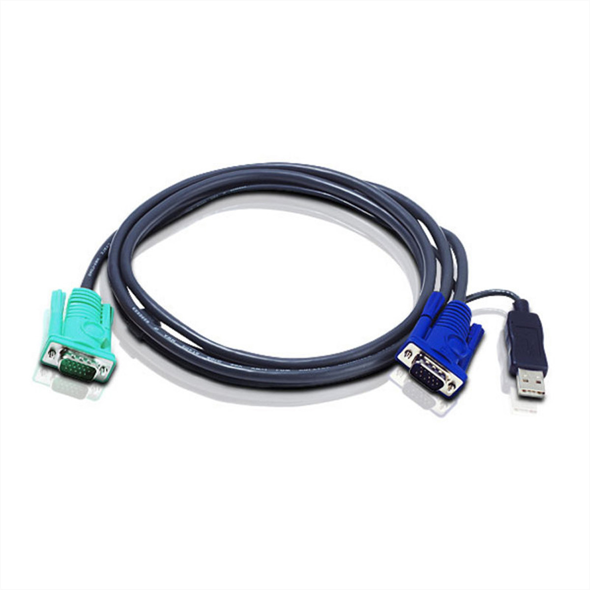 ATEN 2L5201U KVMKabel VGA USB schwarz 1,2m