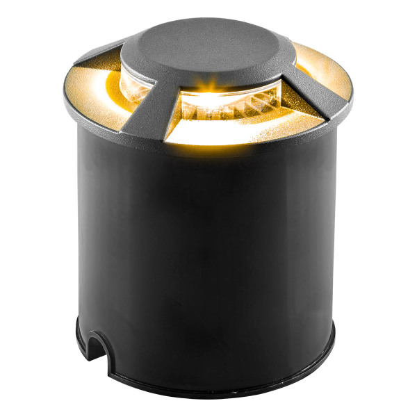 EVN LED-Bodeneinbaustrahler anthrazit 4‑fach 188lm 3000K