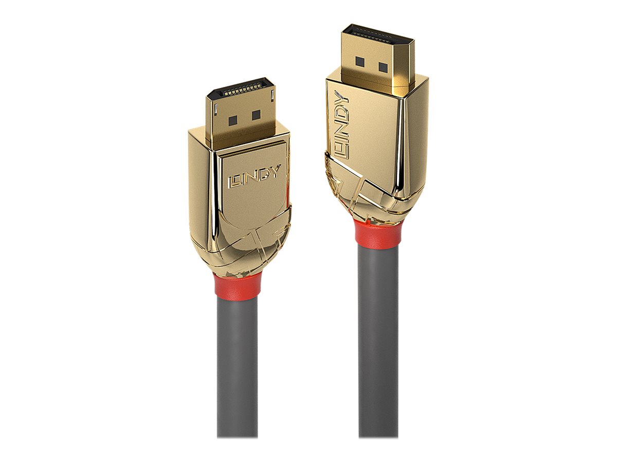 LINDY 5m DisplayPort Kabel Gold Line Aufloesung: 4096x2160 60Hz 4:4:4 10bit