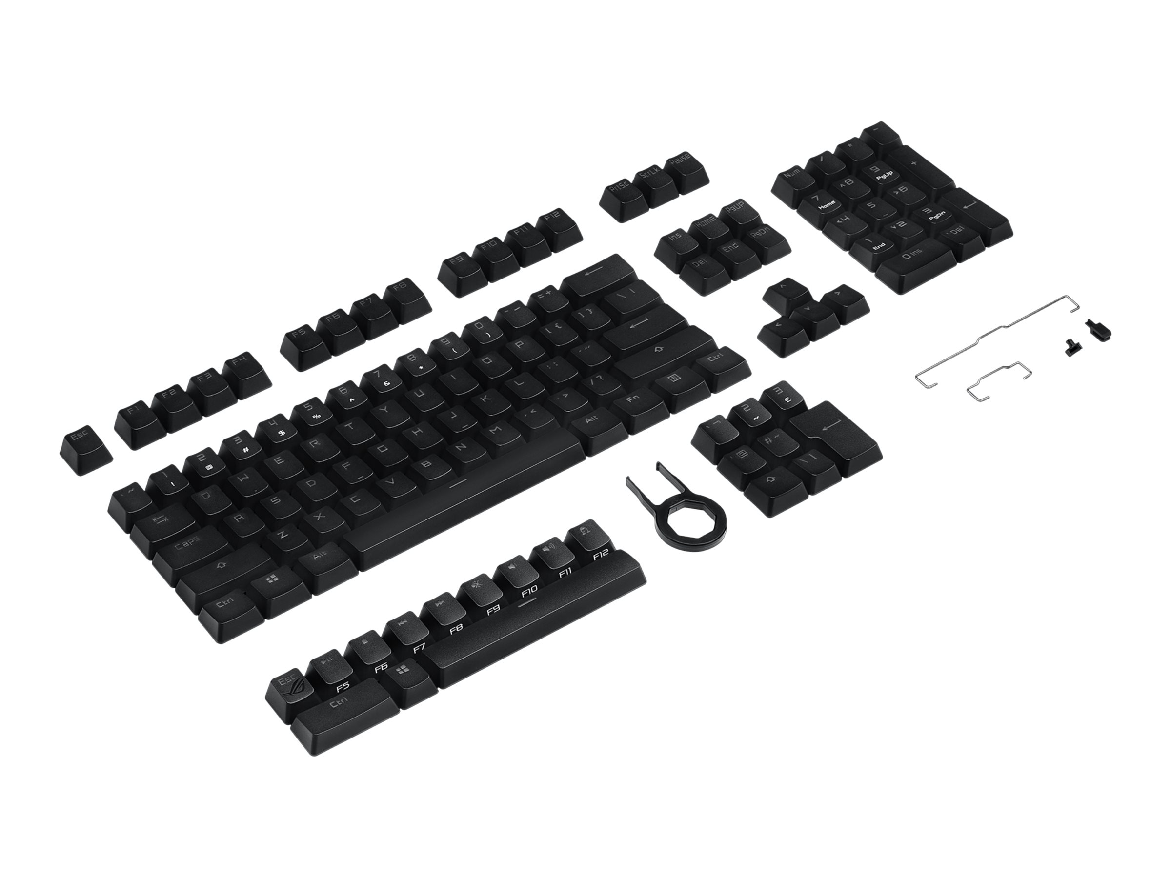 Asus ROG PBT KeycapSet schwarz, 124 Stck