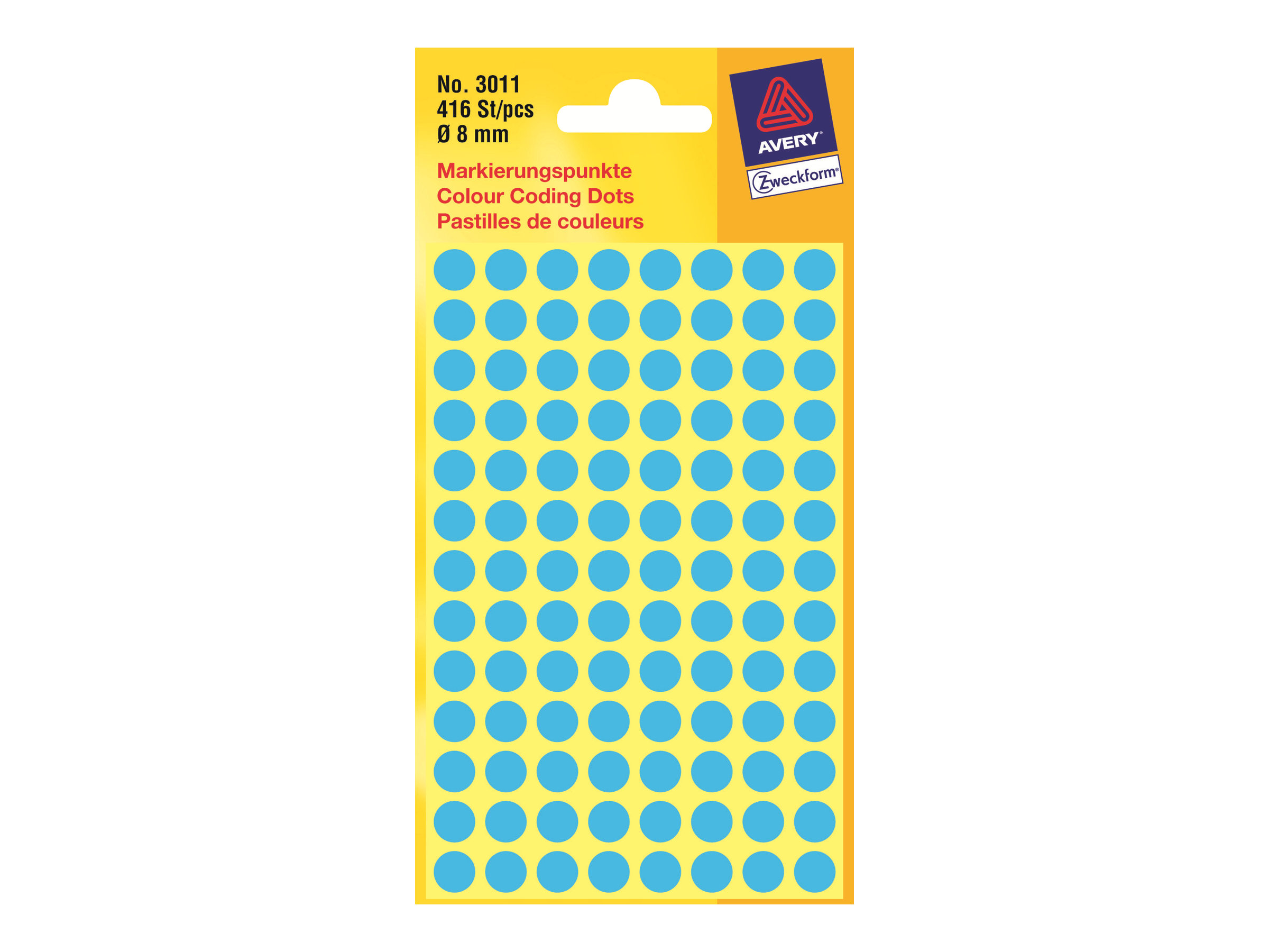 AVERY Zweckform Klebepunkte 3011 blau Ø 8,0 mm, 416 St. AVERY Zweckform Klebepunkte 3011 blau Ø 8,0 mm, 416 St.