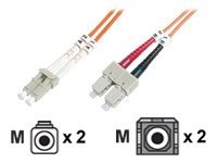 DIGITUS LWL Patchkabel LC -> SC 1.00m  Multimode Duplex OM2