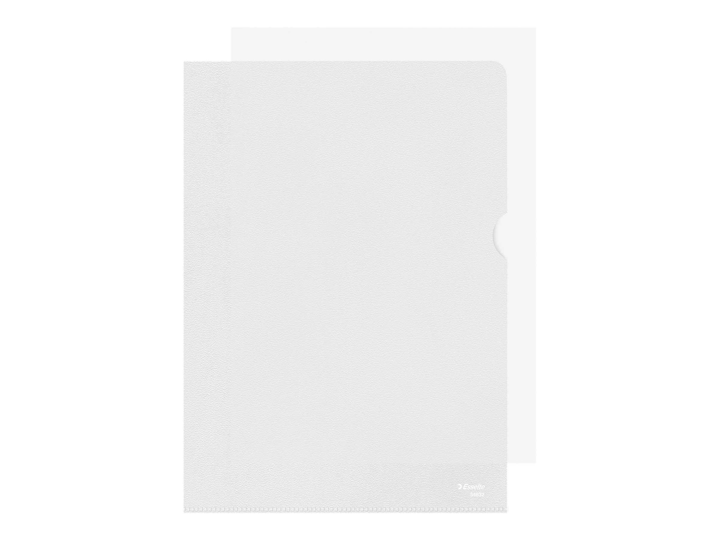 100 Esselte Sichthuellen DIN A4 transparent genarbt 0,11 mm