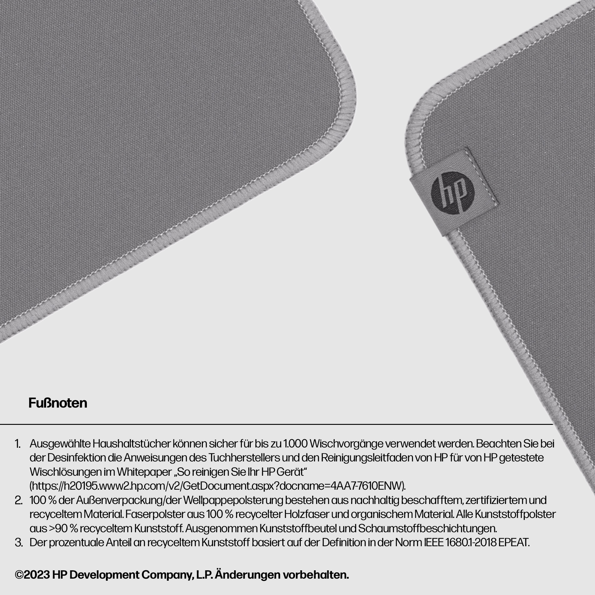 HP 100 Sanitizable Mouse Pad P
