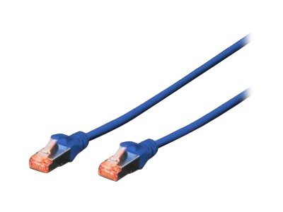 DIGITUS Patchkabel Cat6  S/FTP 2xRJ45  3.0m blau Hebelschutz Polybeutel