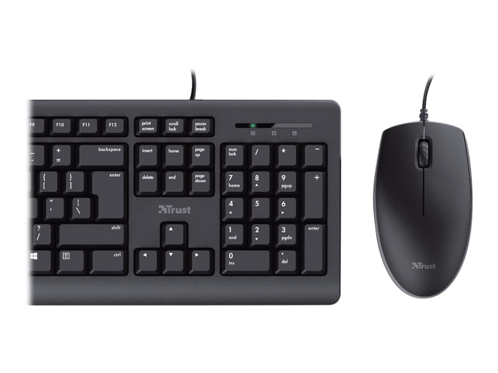 Trust TKM-250 Tastatur-Maus-Set kabelgebunden schwarz Trust TKM-250 Tastatur-Maus-Set kabelgebunden schwarz