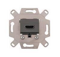 Merten HDMI-Anschlussdosen-Einsatz MEG45830000 HDMI 1-f. mausgrau Merten HDMI-Anschlussdosen-Einsatz MEG45830000 HDMI 1-f. mausgrau