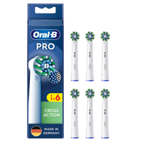 6 OralB PRO Cross Action Zahnbuerstenaufsaetze