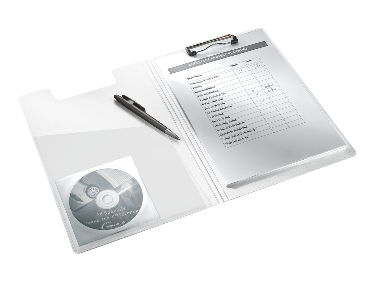 LEITZ Klemmbrettmappe WOW 4199 DIN A4 eisblau Kunststoff