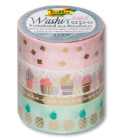 folia Washi Tape HOTFOIL Deko-Klebeband matt 15,0 mm x 5,0 m 4 Rollen folia Washi Tape HOTFOIL Deko-Klebeband matt 15,0 mm x 5,0 m 4 Rollen