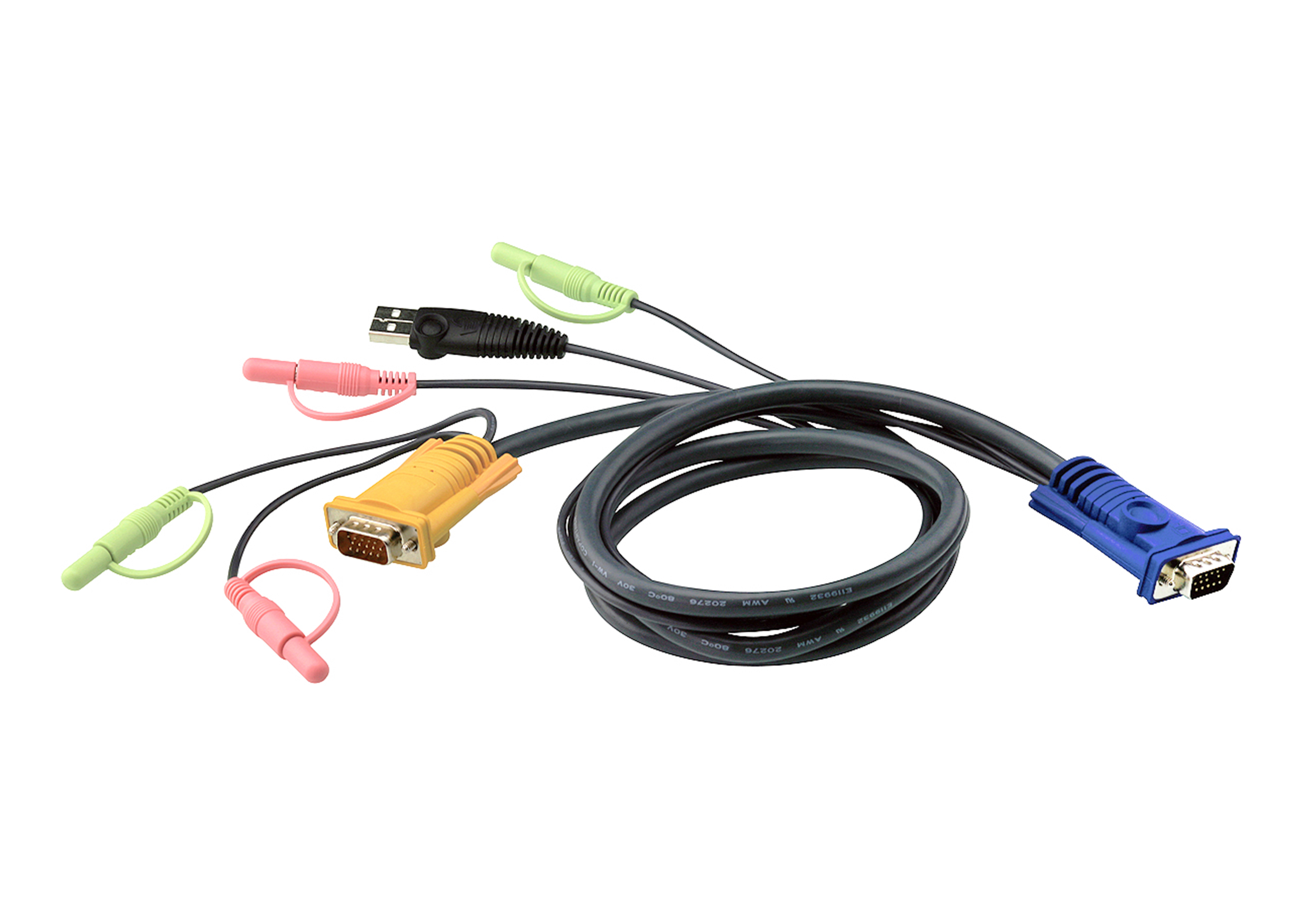 ATEN 2L5302U KVM Kabel VGA USB und Audio schwarz 18m