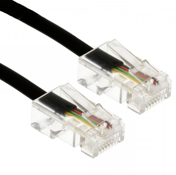 helos Anschlusskabel RJ45, 8P4C/8P4C, 4-adrig, 6 m, schwarz, lose helos Anschlusskabel RJ45, 8P4C/8P4C, 4-adrig, 6 m, schwarz, lose