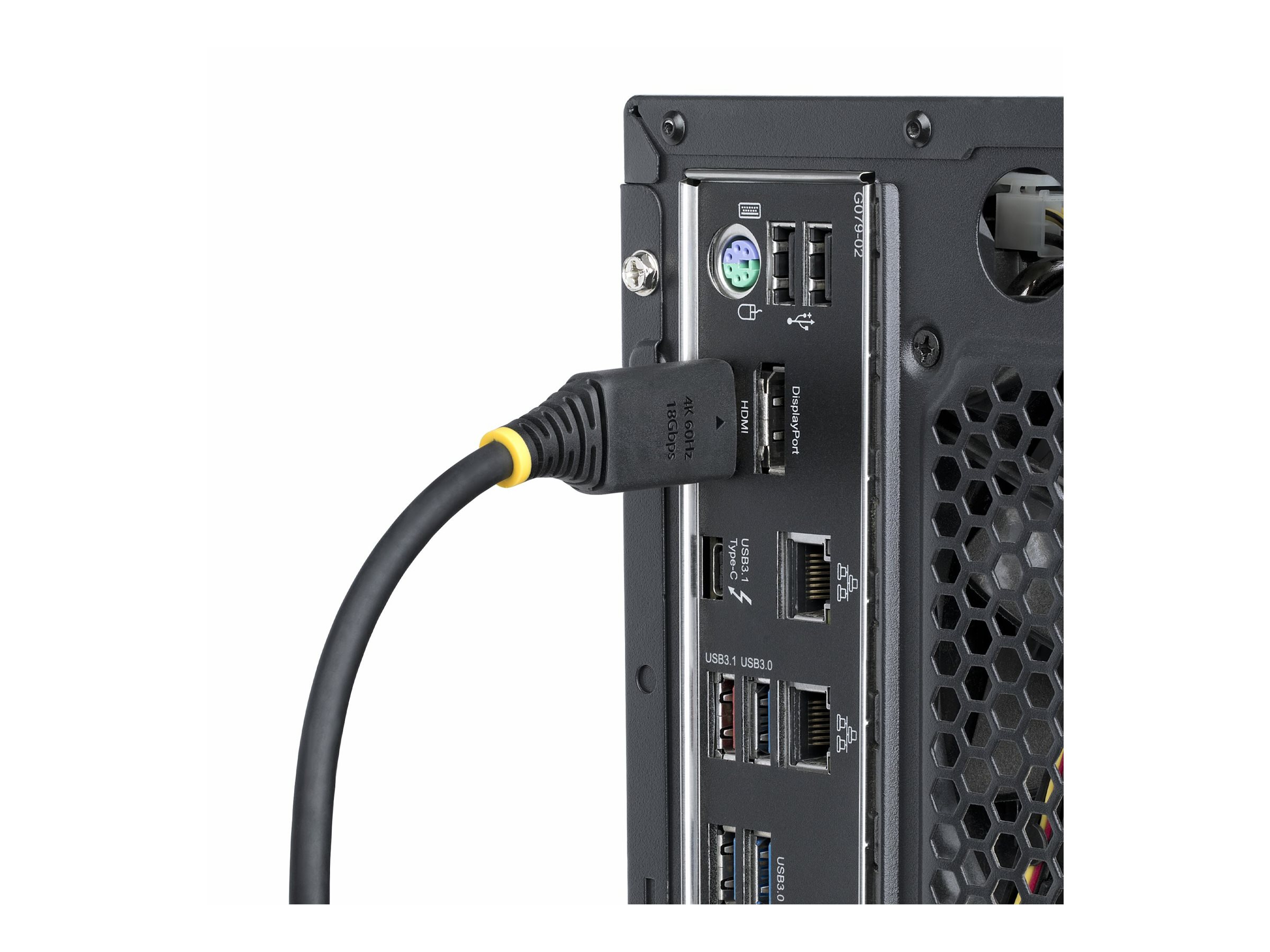 STARTECHCOM 2,4m High Speed HDMI Kabel mit Griffsteckern 4K 60Hz und 1440p 144Hz 18Gbps UHD HDMI 20 ArceArc Kabel mit TPEMantel