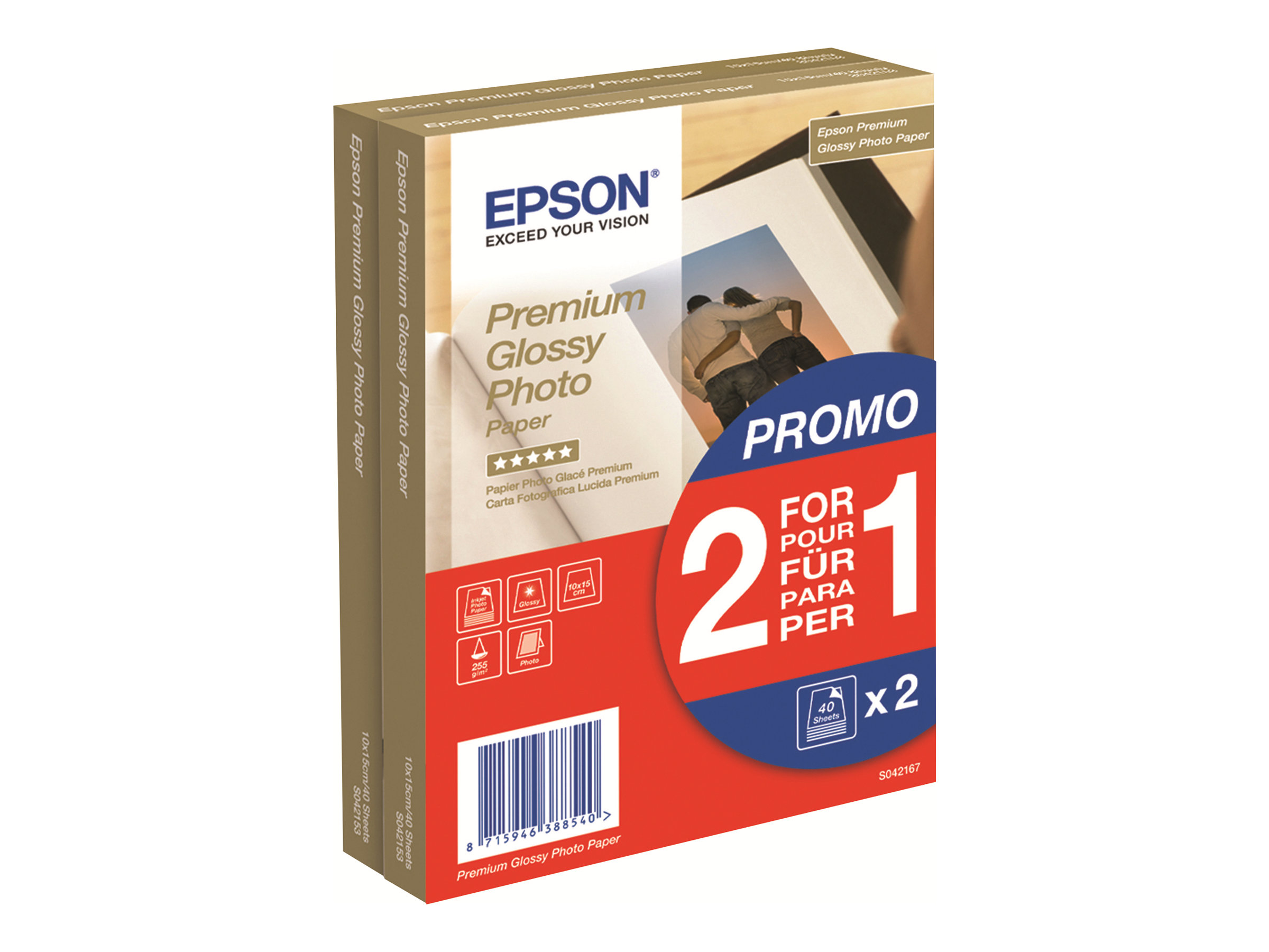 C13S042167 EPSON Fotopapier (2) 10x15cm C13S042167 EPSON Fotopapier (2) 10x15cm