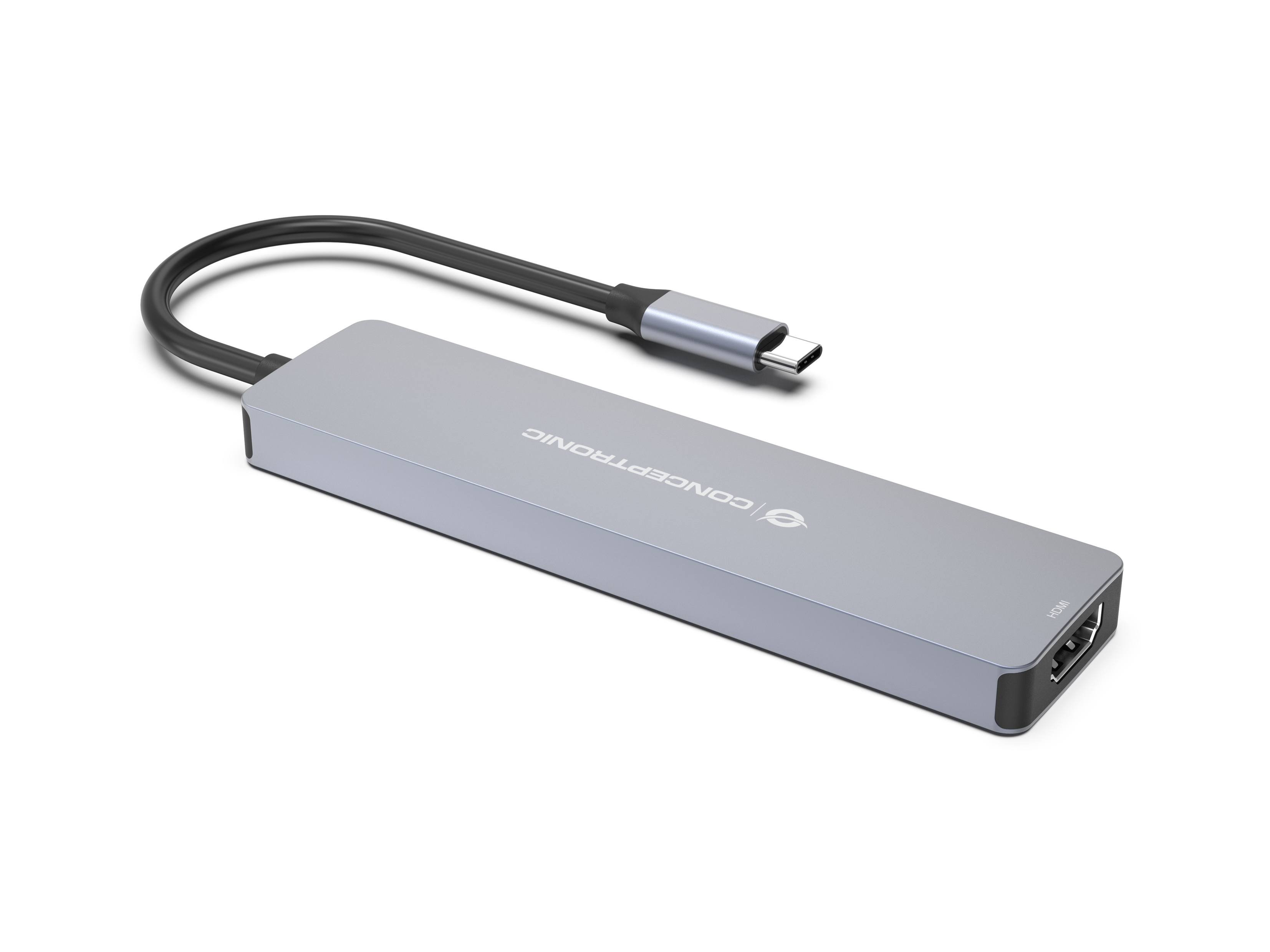 CONCEPTRONIC 71 Dock USBCHDMIUSBC2xUSBA 25cm gr