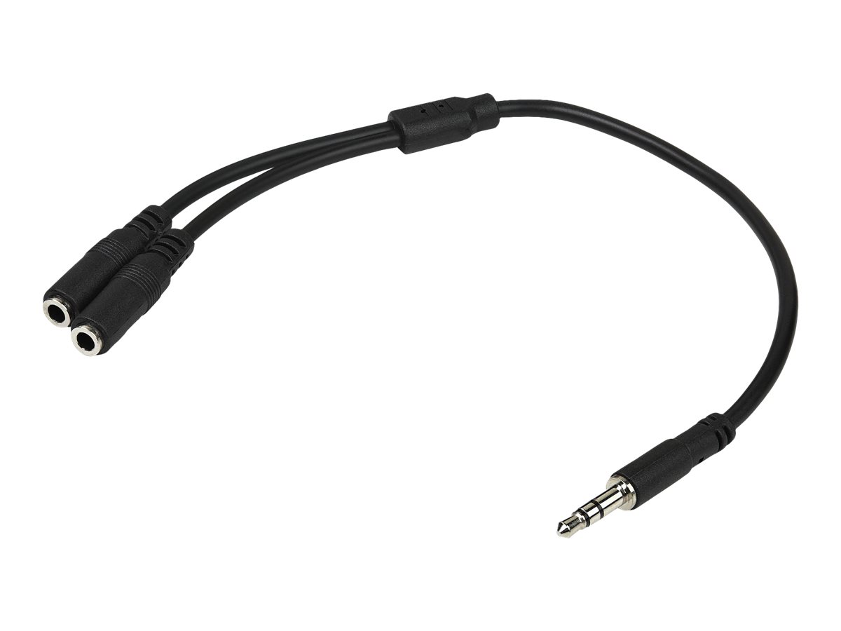 STARTECH.COM Slim Stereo Splitter Cable - 3.5mm Male to 2x 3.5mm Female