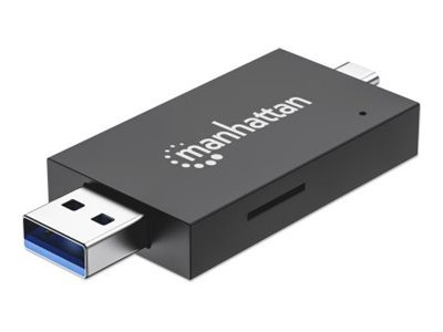Manhattan SmartCard-Leser USB 3.2 Gen 1 Typ-C/-A microSD SD/MMC