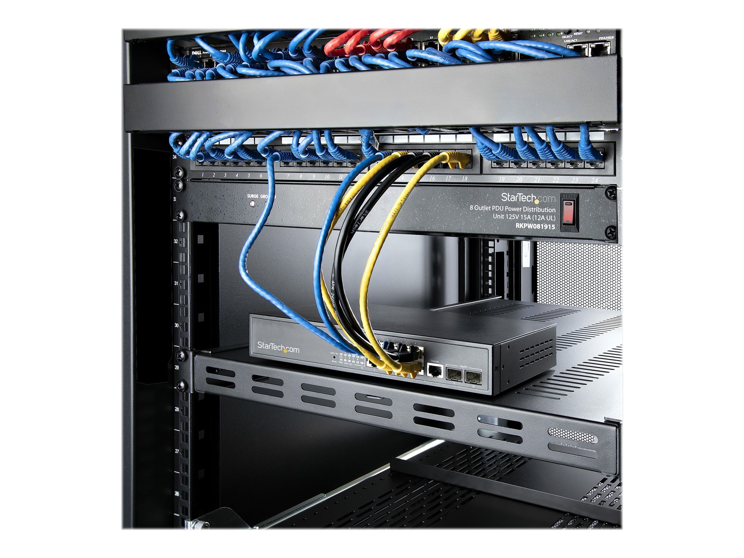 STARTECH.COM 1 HE verstellbarer Schwerlast Fachboden für Server Rack/ Schrank bis 113 Kg - Fachboden Serverschrank 1HE belüftet