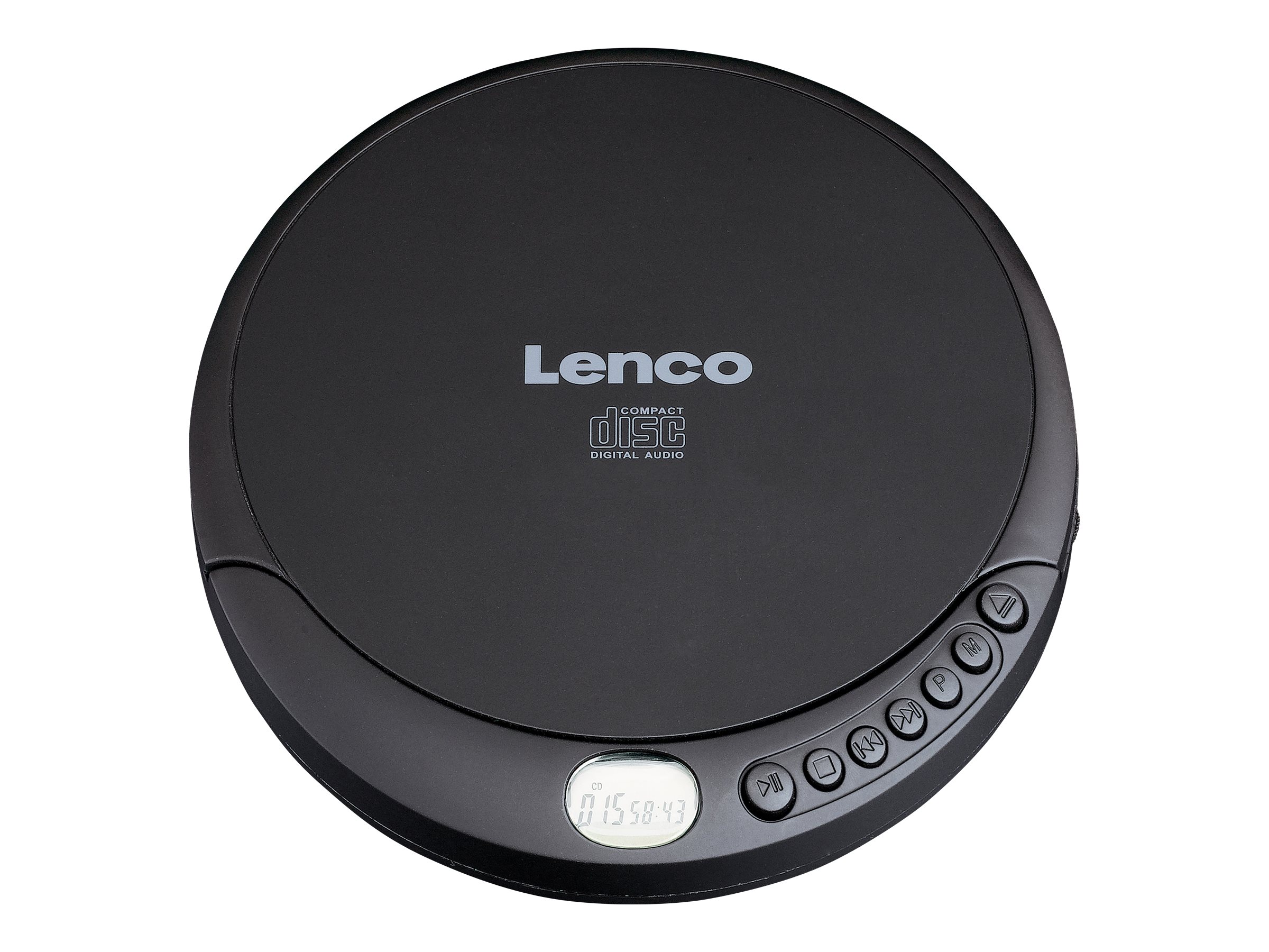LENCO CD010 CD PlayerDiscman mit Ladefunktion, schwarz