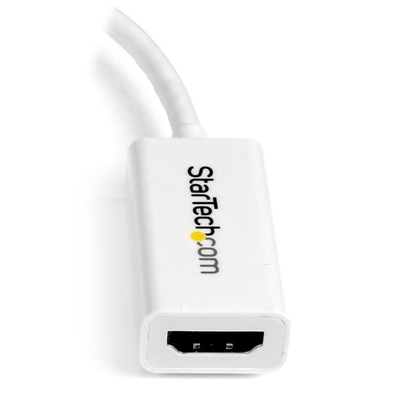STARTECHCOM Mini DisplayPort to HDMI Video Converter mDP 12 to HDMI Active Adapter for MacBook ProAir 4K 30Hz White