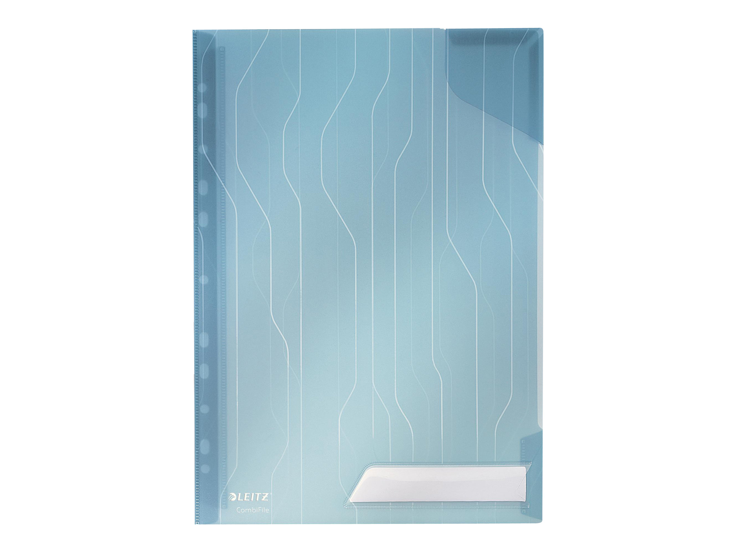 5 LEITZ Prospekthuellen CombiFile DIN A4 blau genarbt 0,20 mm
