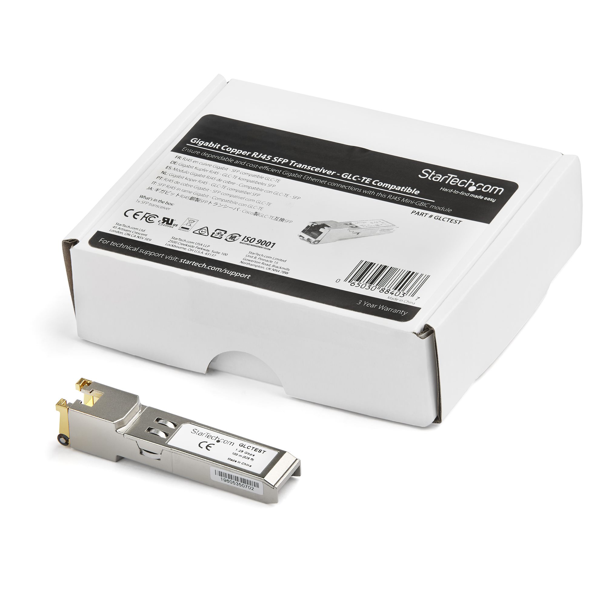 STARTECHCOM Cisco GLCTEST kompatibles SFP Transceiver Modul 1000BASET Kupfer GLCTE SFPModul RJ45 MiniGBIC