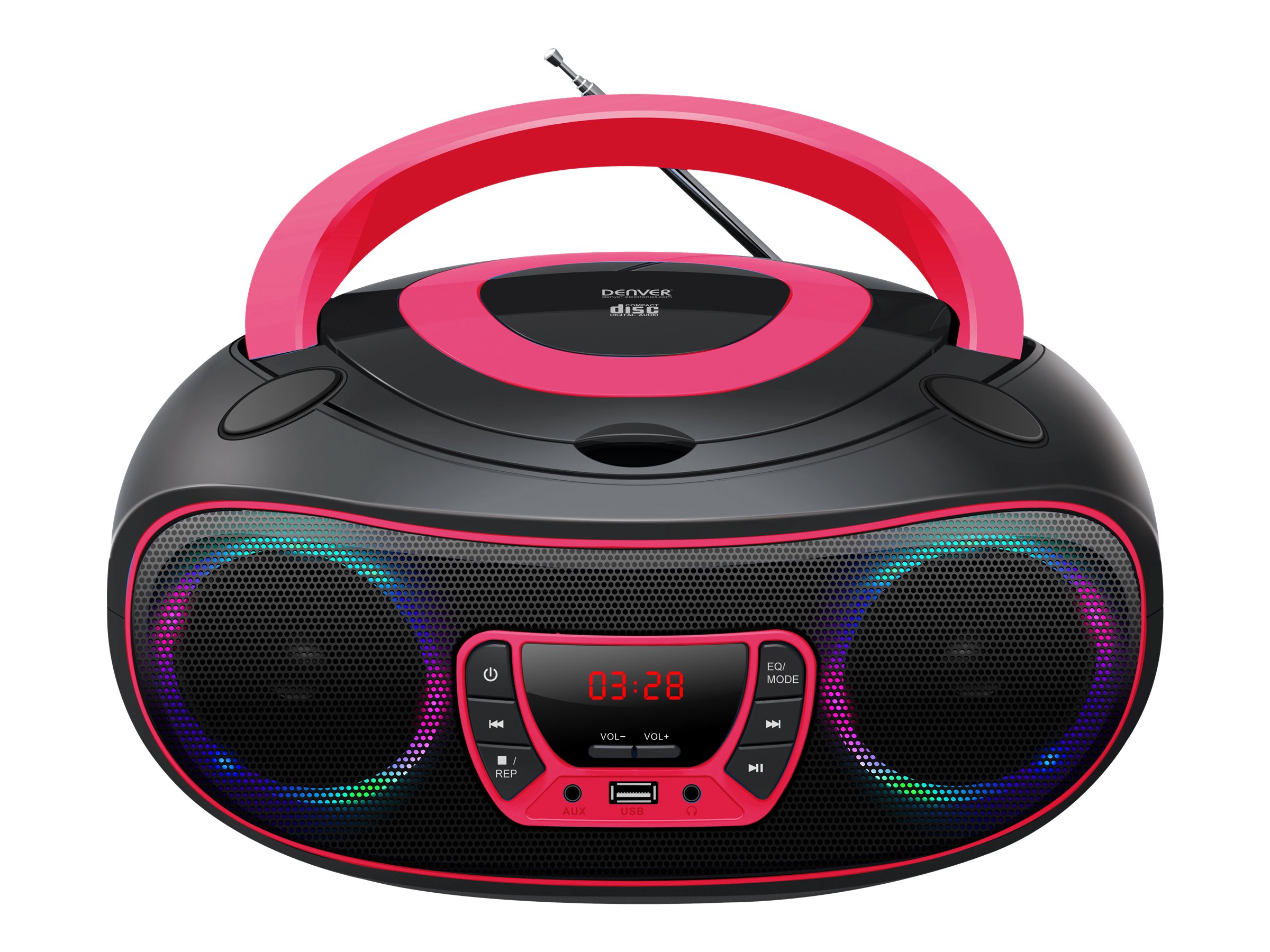 Denver TCL212 BT Boombox CDMP3USB pink
